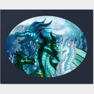Wings of Fire - Royal SeaWings - Auklet, Tsunami, Turtle, Anemone Posters and Art